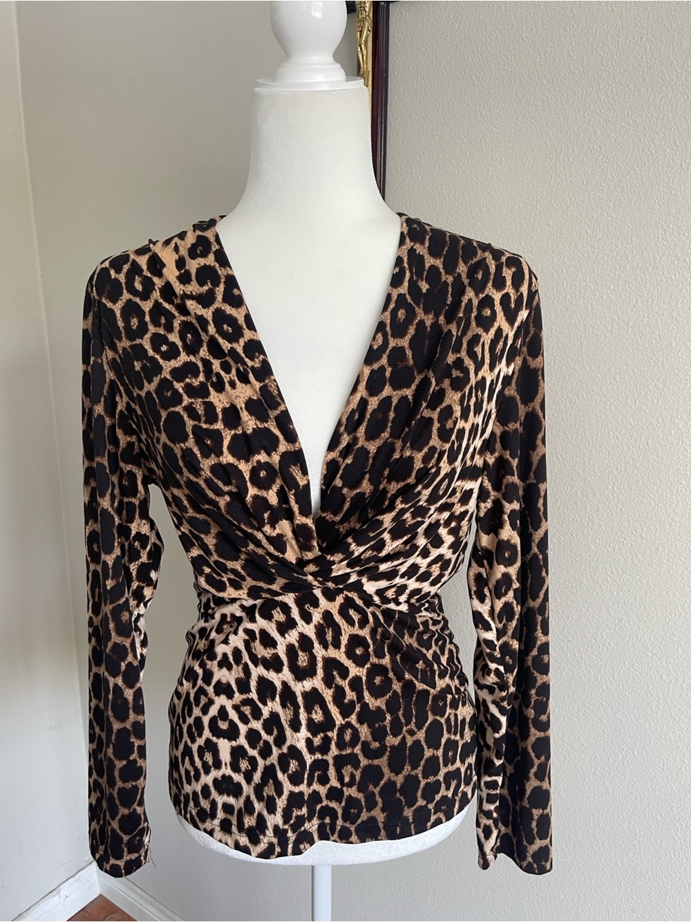 CBR Animal Print Top - Beige, Gray & Black